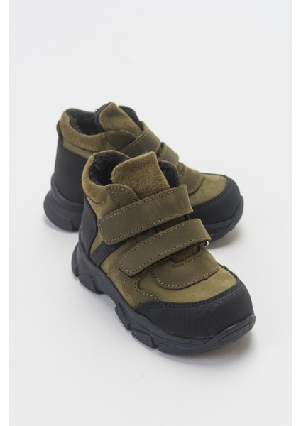 Erkek Çocuk Haki Hakiki Deri Suya Dayanıklı Günlük Bot fırsatları