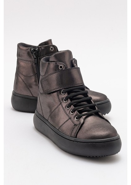 Kız Çocuk Siyah Simli Hakiki Deri Suya Dayanıklı Günlük Bot fiyatları