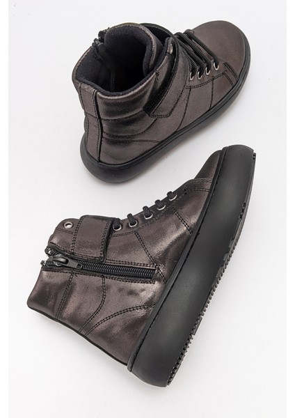 Kız Çocuk Siyah Simli Hakiki Deri Suya Dayanıklı Günlük Bot fırsatları