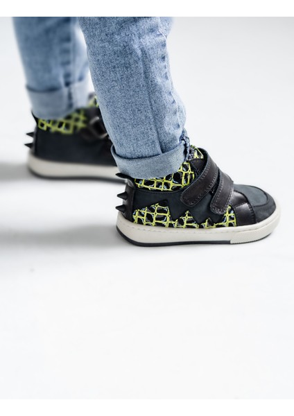 Erkek Çocuk Siyah Hakiki Deri Suya Dayanıklı Anatomik Ilk Adım Bot indirimleri