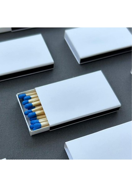 Özel Tasarımlarınız Için Baskısız Kibrit Kutusu 10LU - Mavi Uç