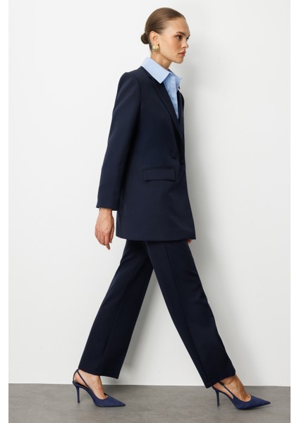 Oversize Lacivert Kruvaze Blazer Ceket fiyatları