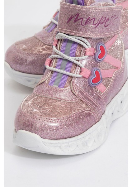 Kız Çocuk Pembe Işıklı Taban Suya Dayanıklı Anatomik Günlük Bot fiyatları