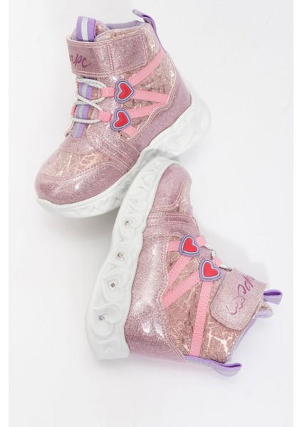 Kız Çocuk Pembe Işıklı Taban Suya Dayanıklı Anatomik Günlük Bot fırsatları