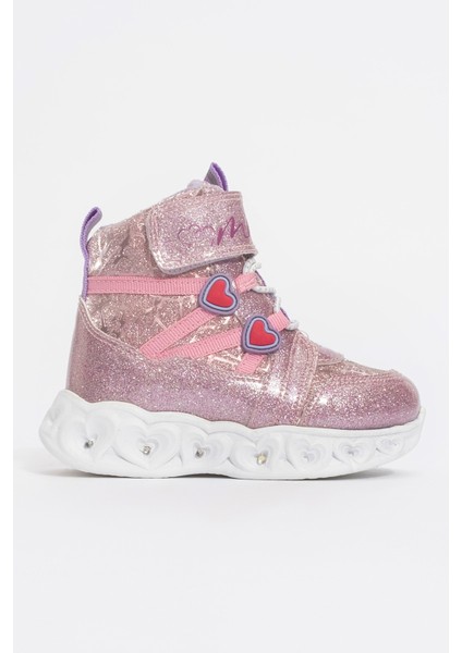 Kız Çocuk Pembe Işıklı Taban Suya Dayanıklı Anatomik Günlük Bot indirimleri