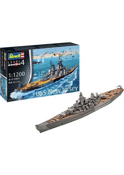 Maket Model Kit Battleship Uss New Jersey 5183