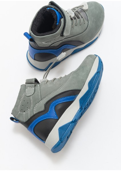 Erkek Çocuk Gri Hakiki Deri Suya Dayanıklı Günlük Bot fırsatları