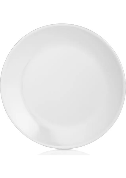 3122.PW - International 6'lı Beyaz Yuvarlak Servis Tabak Seti 22 cm, Thermoset Melamin