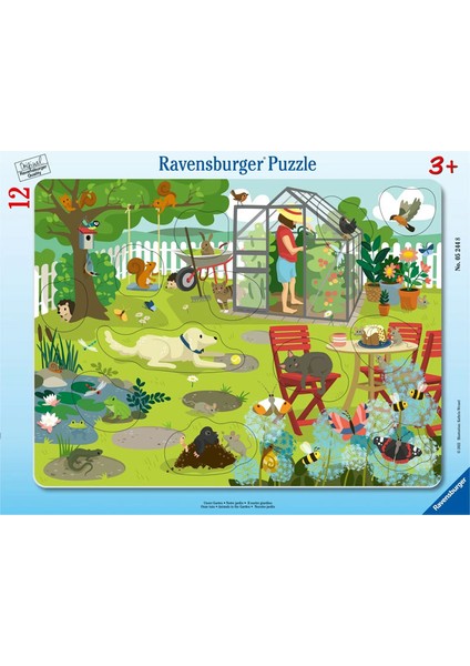 Bahçede 12 Parça Büyük Çerçeve Puzzle