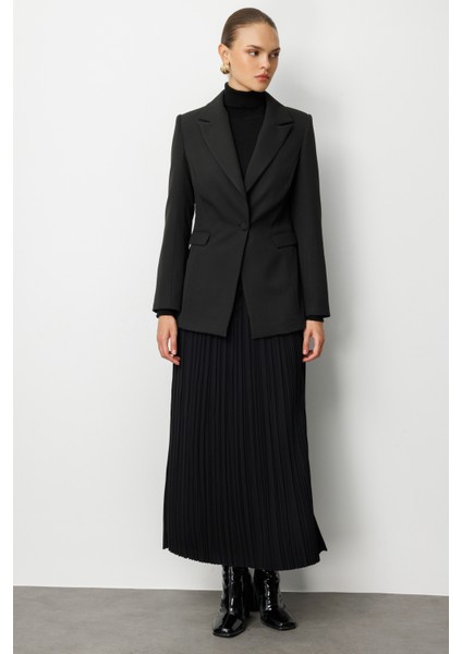 Beli Ipli Ince Piliseli Siyah Maksi Etek indirimleri