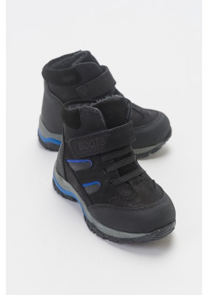 Erkek Çocuk Siyah Hakiki Deri Suya Dayanıklı Anatomik Günlük Bot fiyatları