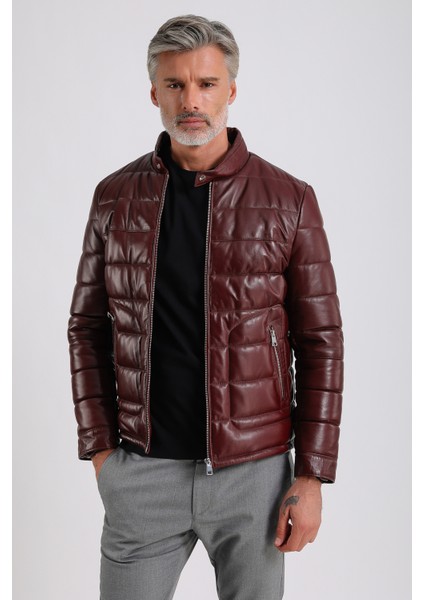 Gabriel Erkek Şişme Hakiki Deri Mont