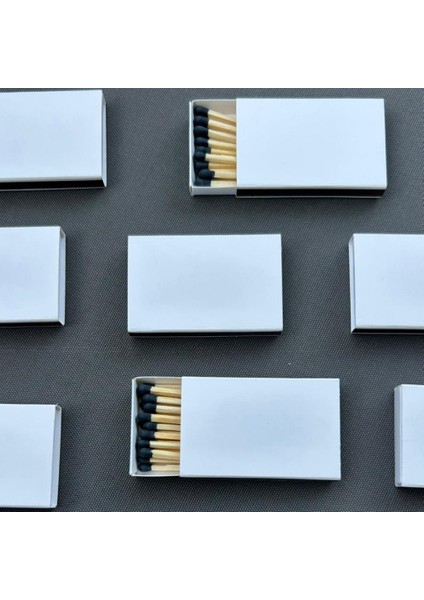 Özel Tasarımlarınız Için Baskısız Kibrit Kutusu 10LU - Siyah Uç fiyatları