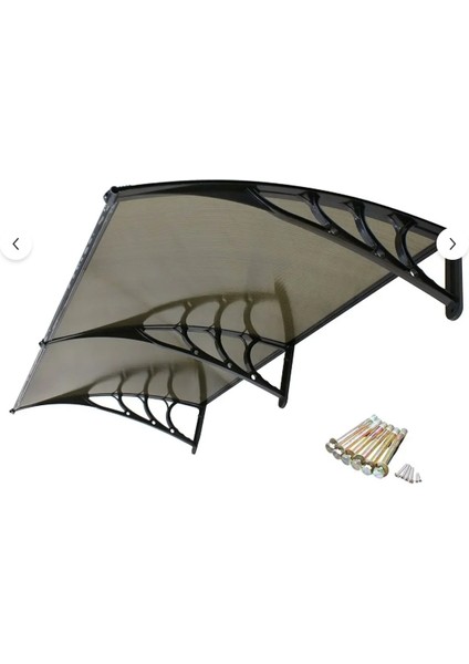 Kapı Üstü Pratik Sundurma 200 x 80 cm Siyah fiyatları