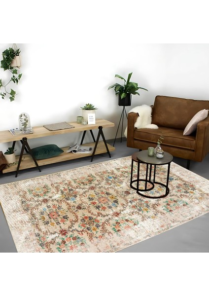 |vintage Eskitme Tarz Otantik Minimalist Soft Krem |yıkanabilir Halı