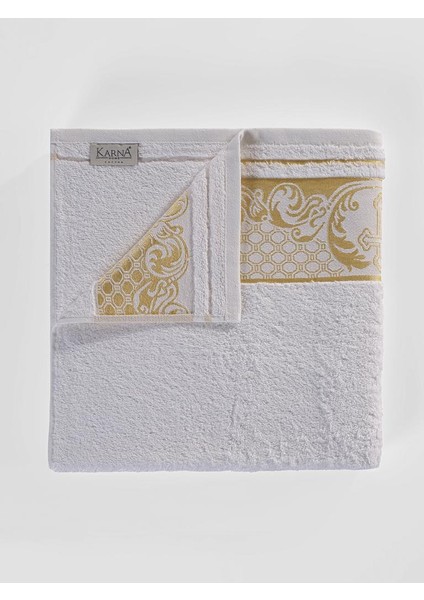 Beyaz Pamuk Jakarlı Tekli Banyo Havlusu Saint fırsatları