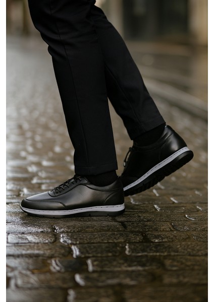 GR0384 Hakiki Deri 38 Numara Küçük Numara Baskı Azaltıcı Faylon Taban Lastik Bağcık Günlük Sneaker Kadın Erkek Ayakkabı