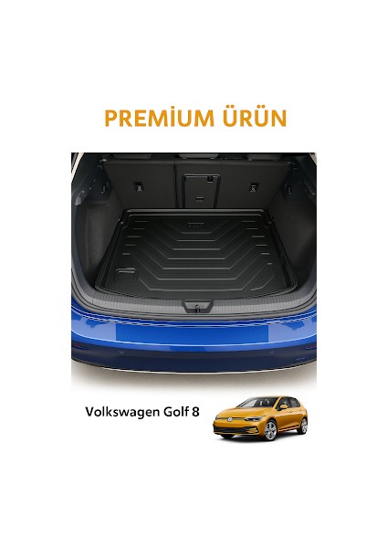 Volkswagen Golf 8 Üst Kademe 3D Kauçuk Bagaj Havuzu – Araca Özel, Premium Seri modelleri