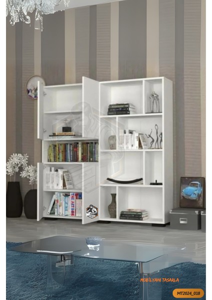 Tamamı Mdf Dev Kitaplık 4 Kapaklı Beyaz indirimleri