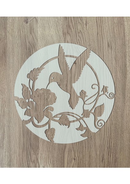 Sinek Kuşu Temalı Minimalist Ahşap Tablo fiyatları