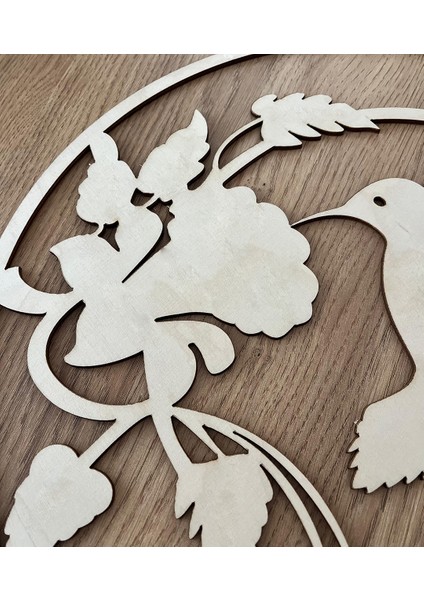 Sinek Kuşu Temalı Minimalist Ahşap Tablo modelleri