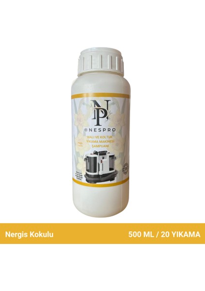 Halı ve Koltuk Yıkama Makinesi Şampuanı/deterjanı - Nergis Kokulu Köpüksüz 500ML