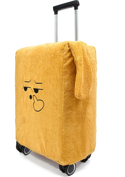 Harika Peluş Şaşkın Yüz Desenli Bavul-Valiz Koruyucu Kılıf fırsatları