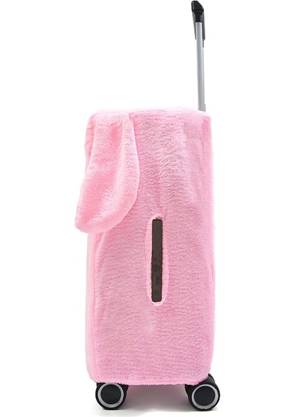 Harika Peluş Şaşkın Yüz Desenli Bavul-Valiz Koruyucu Kılıf modelleri