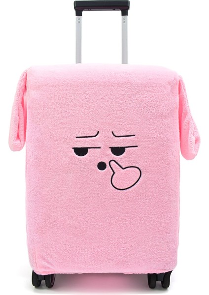 Harika Peluş Şaşkın Yüz Desenli Bavul-Valiz Koruyucu Kılıf indirimleri