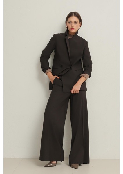 Acı-Kahve Cep ve Düğme Detaylı Basic Ceket modelleri