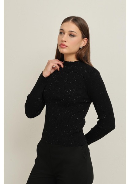 Siyah Uzun Kollu Basic Triko