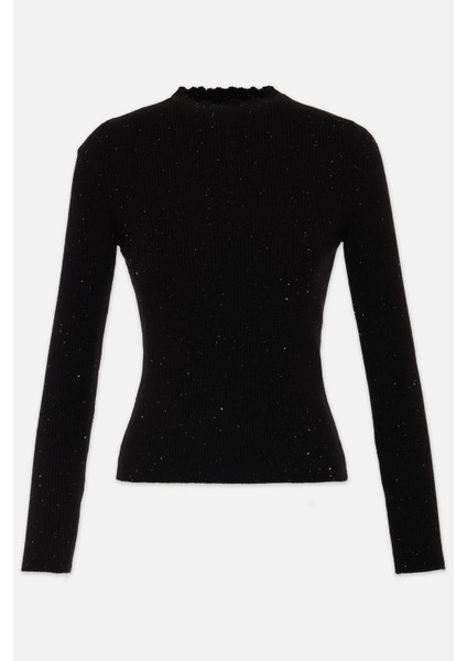 Siyah Uzun Kollu Basic Triko modelleri