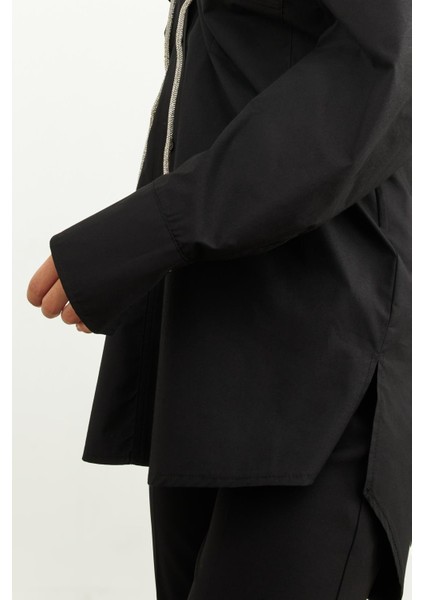 Siyah Boyun Aksesuar Detaylı Tunik fiyatları