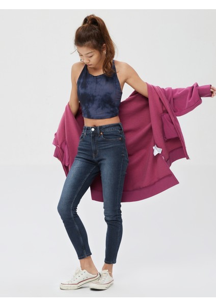 Kadın Lacivert High Rise Legging Washwell™ Jean Pantolon