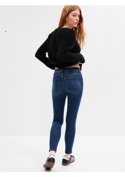 Kadın Lacivert High Rise Legging Washwell™ Jean Pantolon