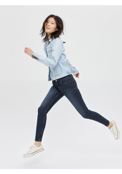 Kadın Lacivert High Rise Legging Washwell™ Jean Pantolon