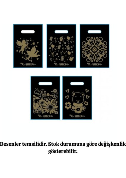 Siyah Poşet 100'LÜ No 0 Takviyeli Poşet 20X30 cm El Geçme Baskılı Blok Poşet fiyatları