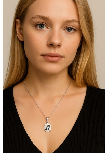 Nota Gümüş Kolye Ucu