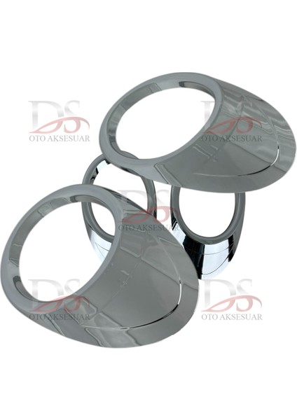 Peugeot Tepee Mini Van 2008 > 2015 Sis Farı Çerçevesi 2 Prç. Abs Krom