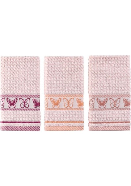 Mutfak Havlu Seti 3’lü Jakarlı Pamuk Butterfly modelleri