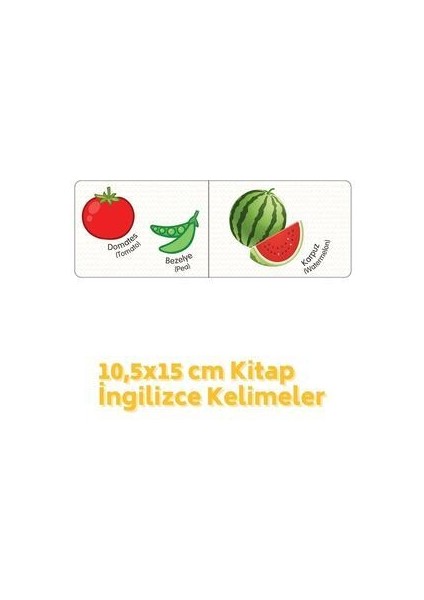 Meyveler Sebzeler Türkçe-Ingilizce Kelimeler 10,5X15CM Kitap modelleri