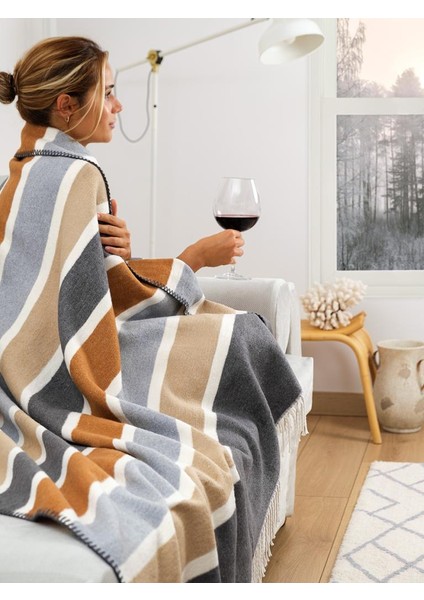 Pamuklu Tv Diz Battaniyesi Graysen fırsatları