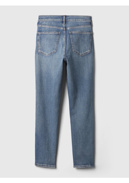 Kadın Mavi High Rise Cigarette Washwell™ Jean Pantolon