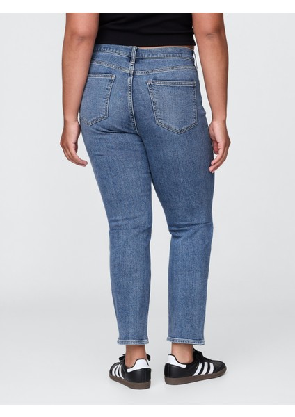 Kadın Mavi High Rise Cigarette Washwell™ Jean Pantolon