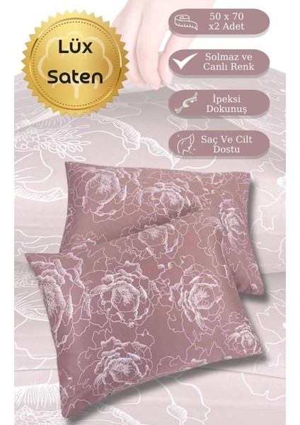 Yastık Kılıfı 2’li Saten Zarif Dokunuş Baskılı fiyatları