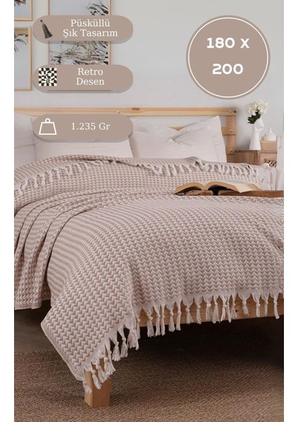 Battaniye Pamuk Piramid 180X200 cm indirimleri