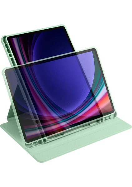 Galaxy Tab S10 Lite Kapaklı Standlı Kalem Bölmeli Dönen Kılıf Sağlam Kapak