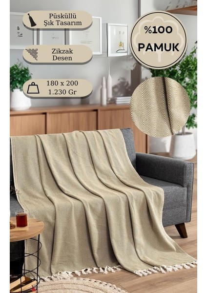 Battaniye Pamuk Miren 180X200 cm