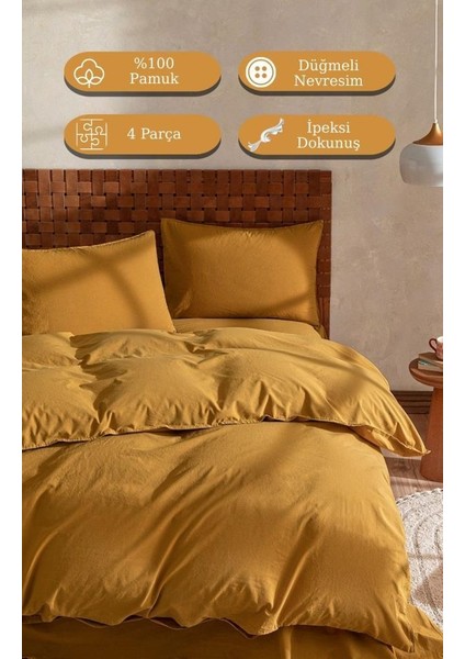 Nevresim Takımı Stonewash Cotton 200X220 cm