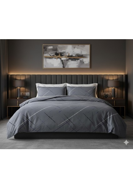 Ranforce Reflection Gri Çift Kişilik Nevresim Takımı fiyatları